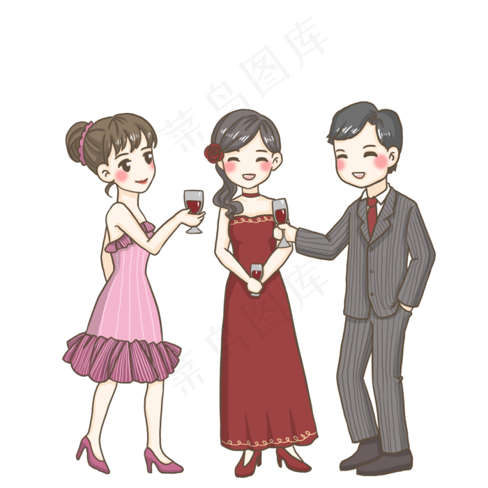 同事聚会年会PNG,免抠元素(2000*2000px 300 dpi )psd模版下载