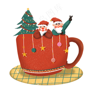 圣诞夜圣诞节圣诞老人庆祝圣诞,免抠元素