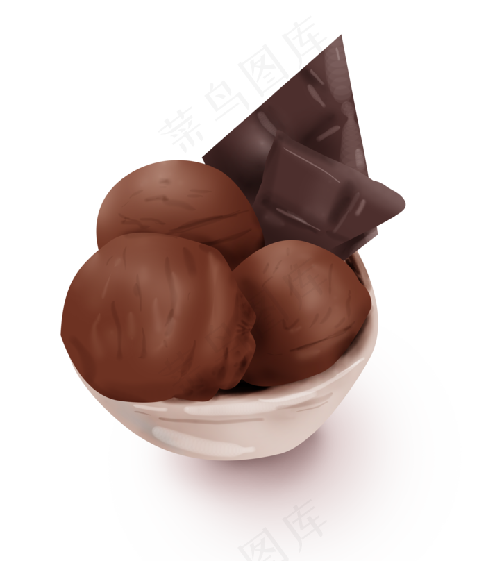 暑假夏日夏季巧克力冰淇淋