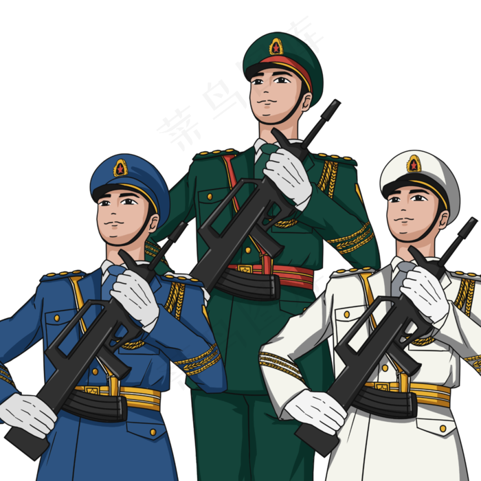 握枪的军人(2000X2000(DPI:300))psd模版下载