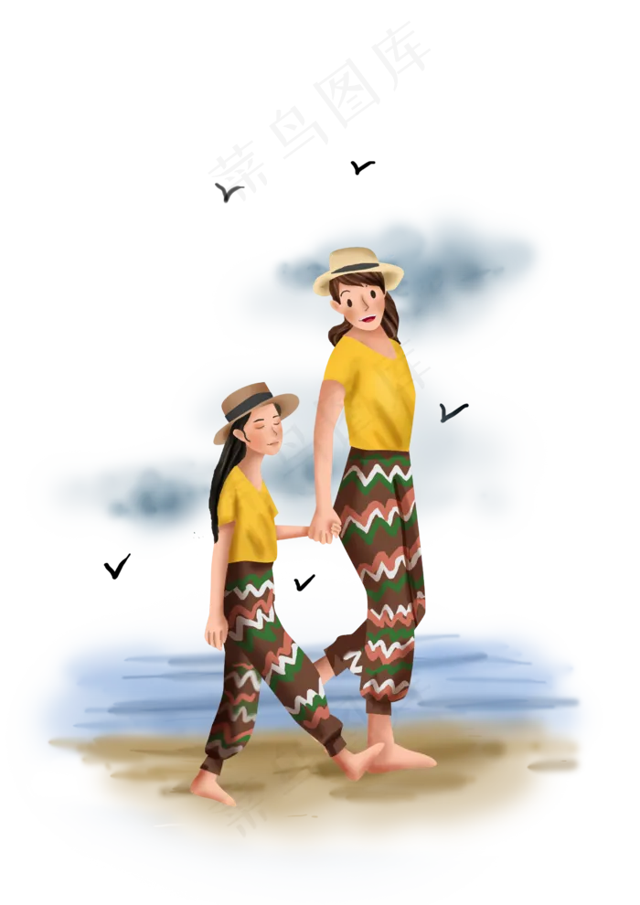 世界旅游日旅行的母女(2480X3508(DPI:300))psd模版下载