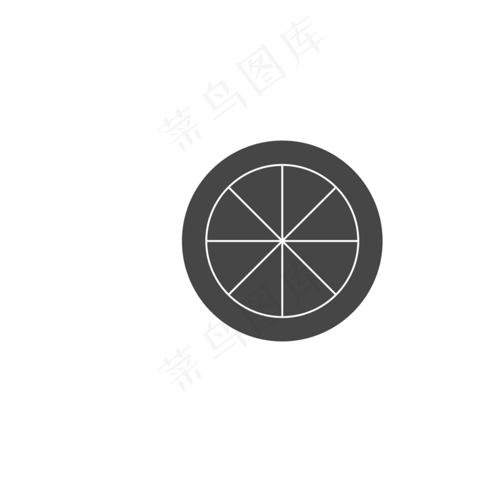 卡通切开的水果免抠图