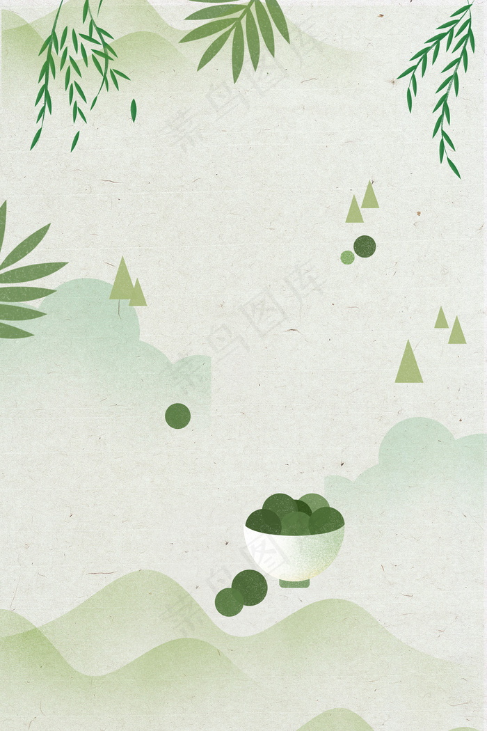 淡雅古风水墨海报背景