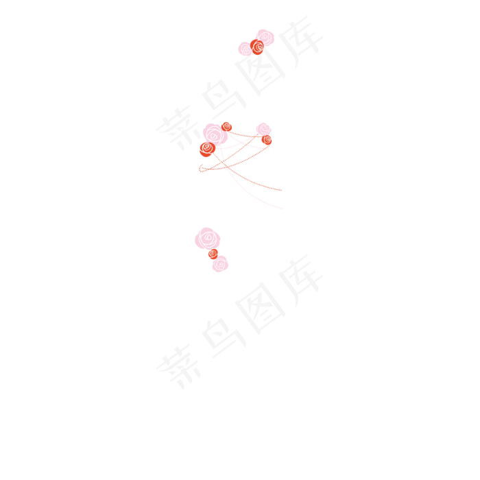 白色鱼尾裙摆玫瑰婚纱婚礼服饰矢