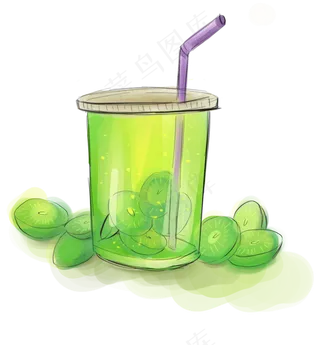 夏季鲜榨葡萄果汁