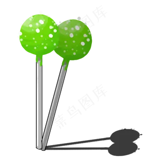 绿色的儿童节棒棒糖