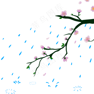 免扣卡通花朵粉色