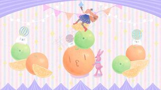 卡通小清新简约创意水果橘子