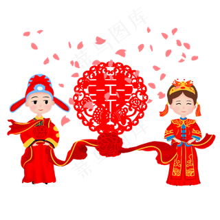 2019新年春节小年卡通人物,免抠元素