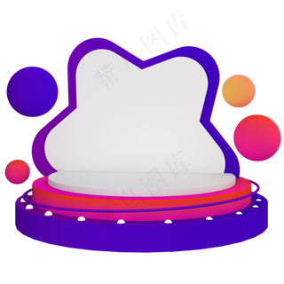 紫色渐变电商产品展示台