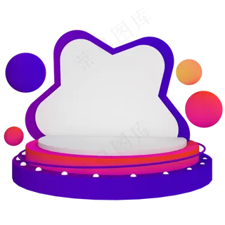 紫色渐变电商产品展示台