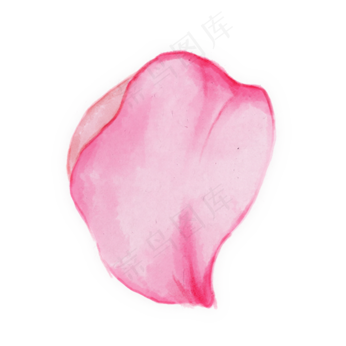 粉色手绘水彩花瓣,免抠元素