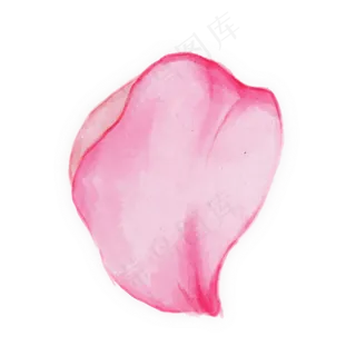 粉色手绘水彩花瓣,免抠元素