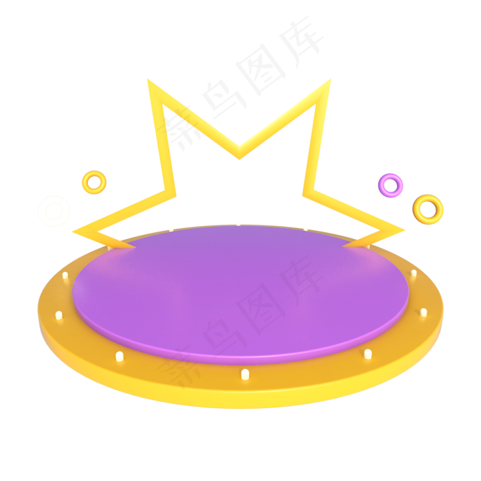 电商3D立体舞台背景海报装饰,免抠元素