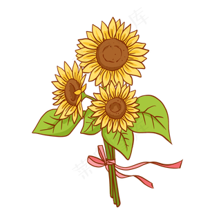 教师节母亲节鲜花花束,免抠元素