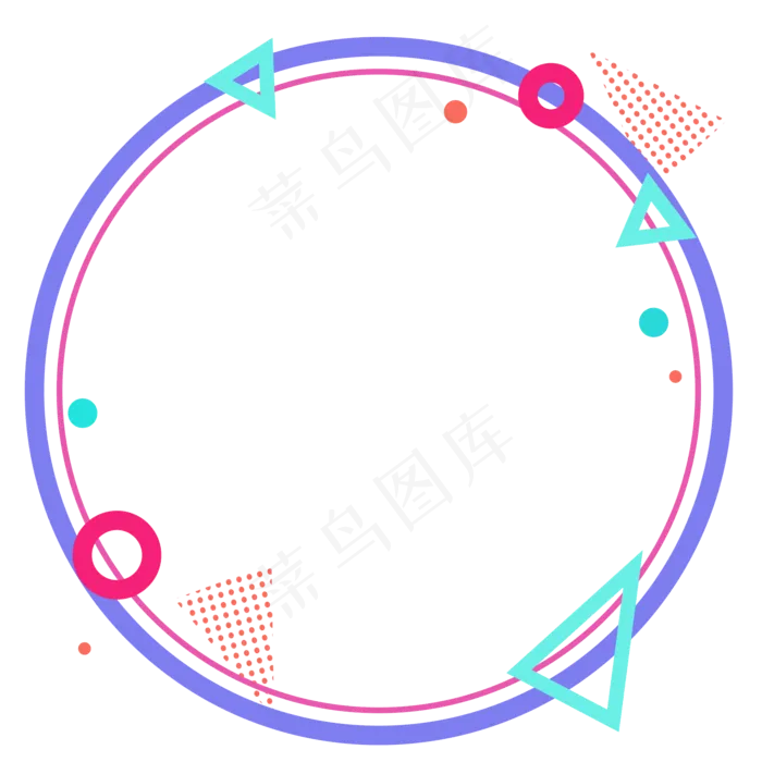简约几何图案孟菲斯边框(2000*2000px 300 dpi )ai矢量模版下载