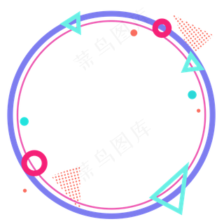 简约几何图案孟菲斯边框