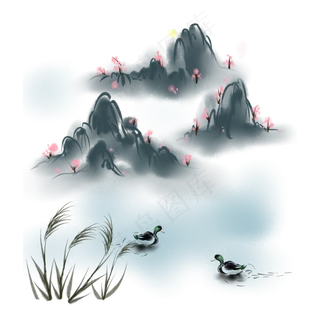 水墨春江水暖鸭先知