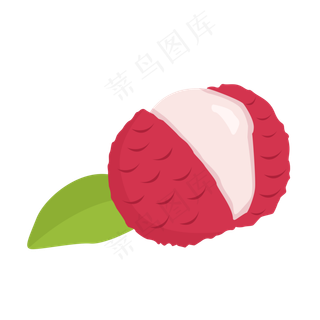 手绘初夏水果荔枝