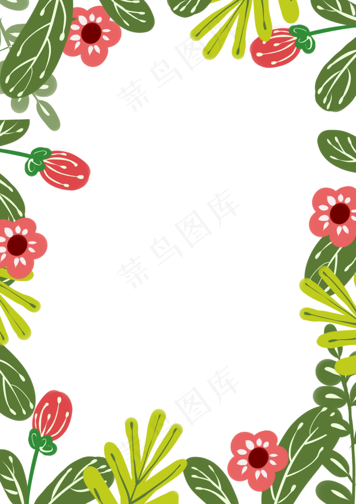 植物花开边框(2480X3508(DPI:299))psd模版下载