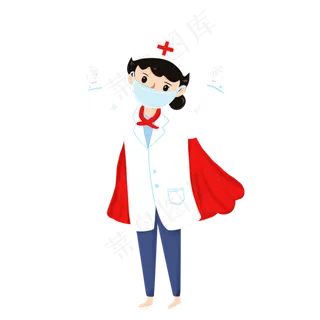 妇女节医生抗疫人物,免抠元素