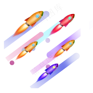 飘浮火箭,免抠元素