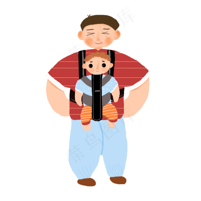 背着孩子的父亲