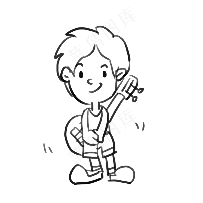 儿童节简笔速写手绘涂鸦小孩子漫(2480X2480(DPI:300))psd模版下载