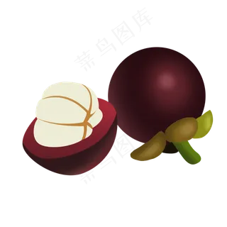 平面精致手绘山竹psd透明底