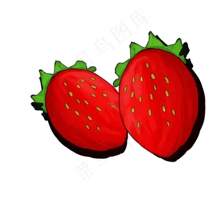 手绘水果草莓水果