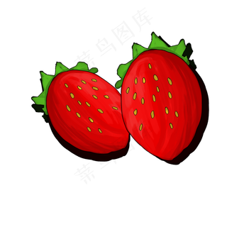 手绘水果草莓水果