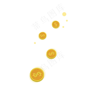 金币漂浮装饰,免抠元素