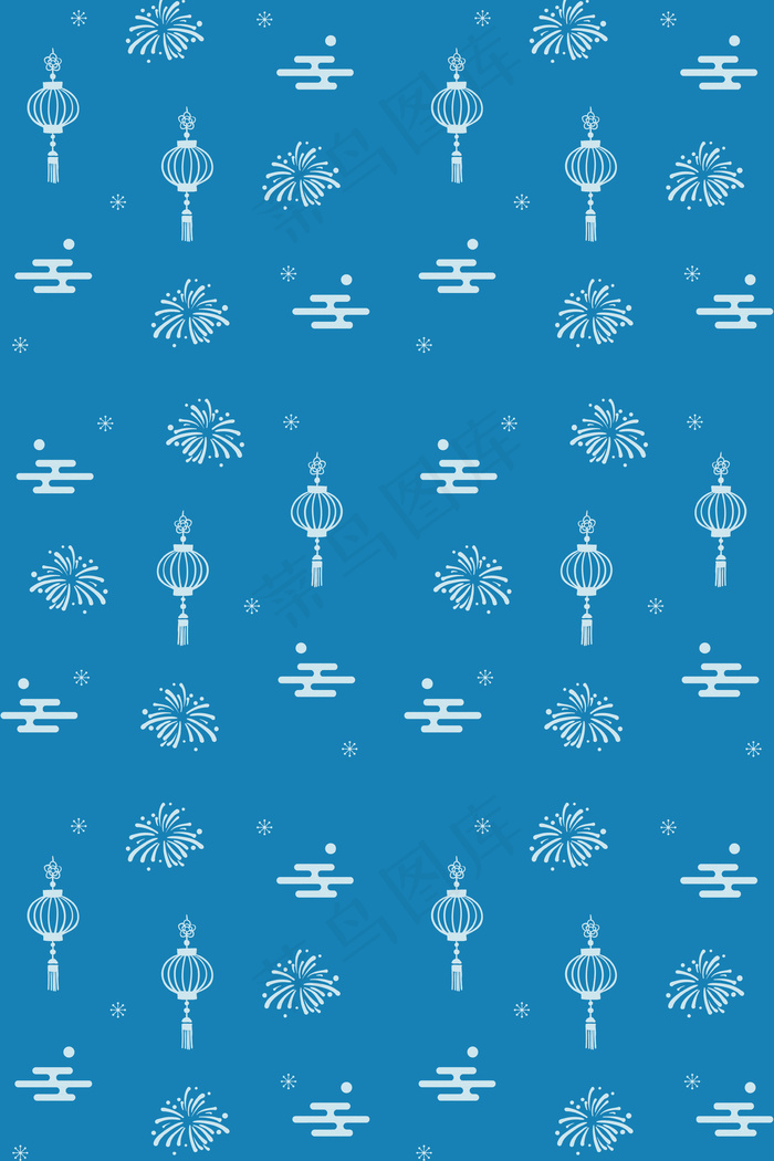 蓝色传统中国风春节底纹