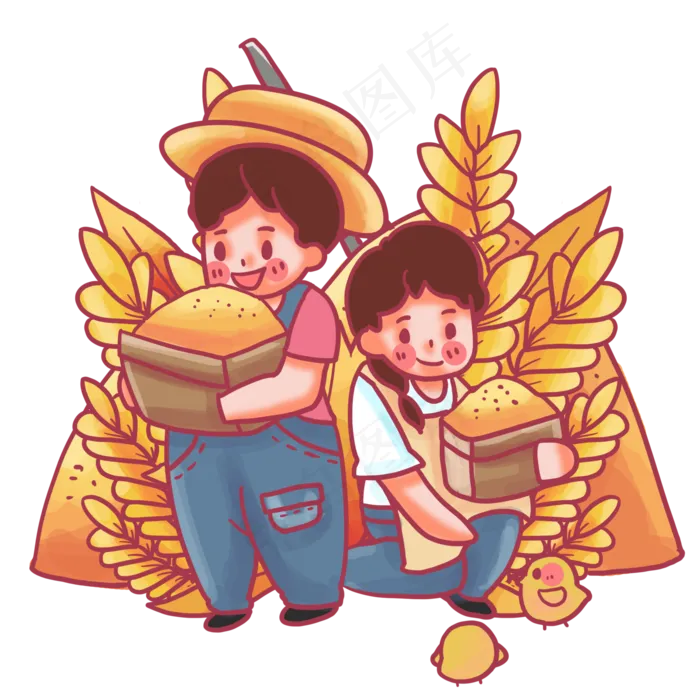 芒种节气丰收大米(2000X2000(DPI:300))psd模版下载