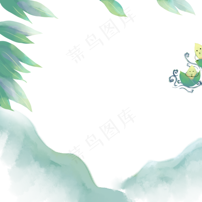 端午节边框粽子(2000X2000(DPI:300))psd模版下载