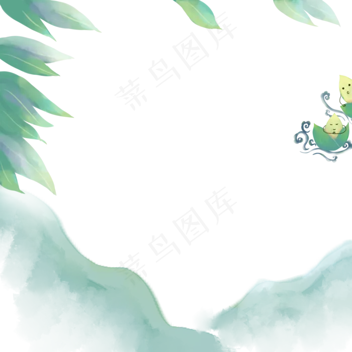 端午节边框粽子(2000X2000(DPI:300))psd模版下载