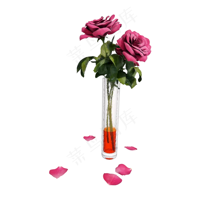 七夕粉色玫瑰png图(2000X2000(DPI:300))psd模版下载