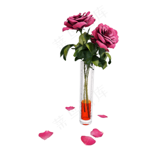 七夕粉色玫瑰png图