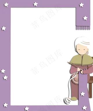 母亲节边框织围巾