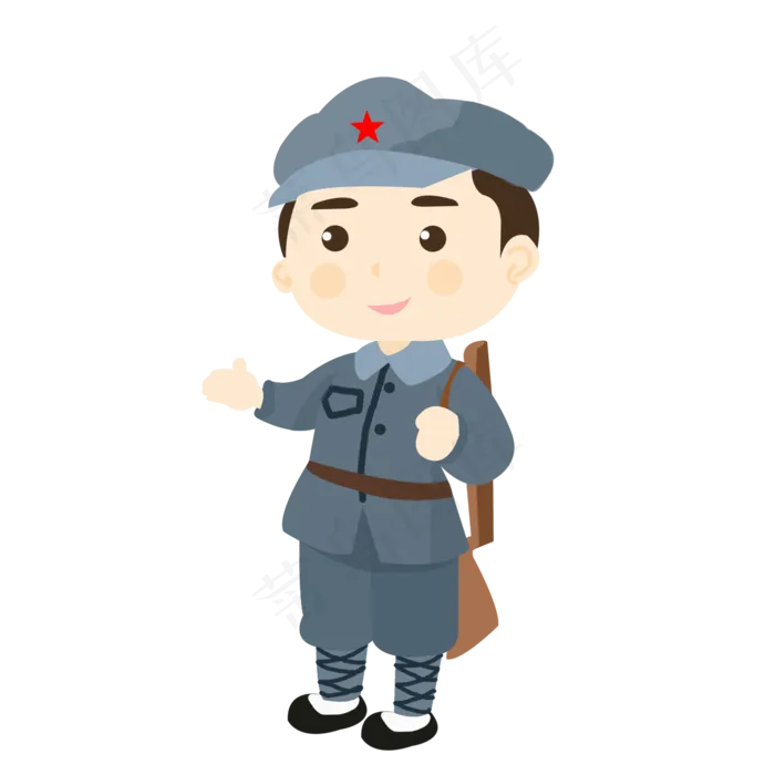 免扣革命红军建党节素材(2000X2000(DPI:300))psd模版下载