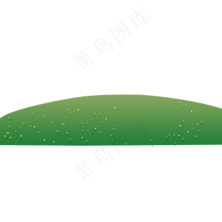 矢量卡通扁平化大自然绿地,免抠元素