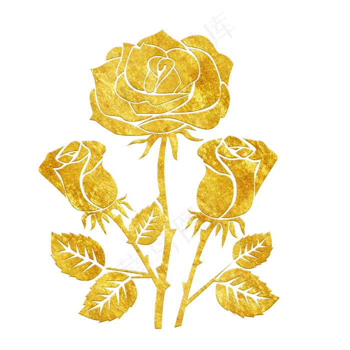 中国风传统烫金鲜花花纹装饰图之(2500X2500(DPI:300))psd模版下载