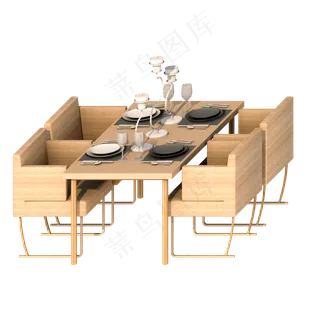 家装节3D餐桌室内设计,免抠元素