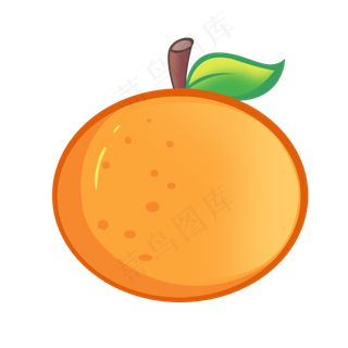 黄色矢量手绘风格柑橘
