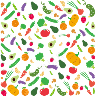矢量各种蔬菜美食底纹