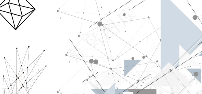 商务线条几何白色背景