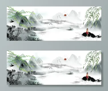 清明节复古中国风电商banner