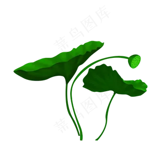 卡通粉色莲花免扣