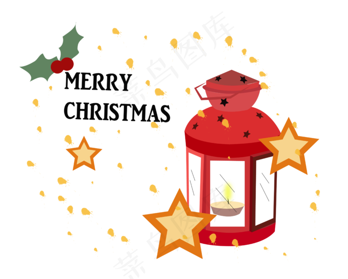 圣诞节圣诞夜唯美装饰灯png免费下,免抠元素