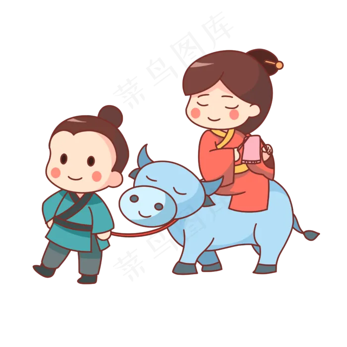 古风神话牛郎织女(2500X2500(DPI:300))psd模版下载